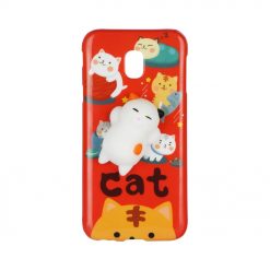 Kryty na mobil | Puzdro Squishy červené Mačka – Huawei P8 Lite 2017 / P9 Lite 2017 / Honor 8 Lite | Kryty na mobil
