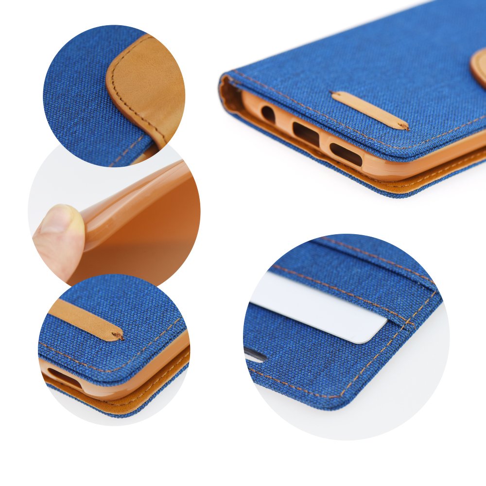 Puzdro Canvas Book case modré – Samsung Galaxy S9 | Kryty na mobil Kryty na mobil | Puzdro Canvas Book case modré – Samsung Galaxy S9 | Kryty na mobil