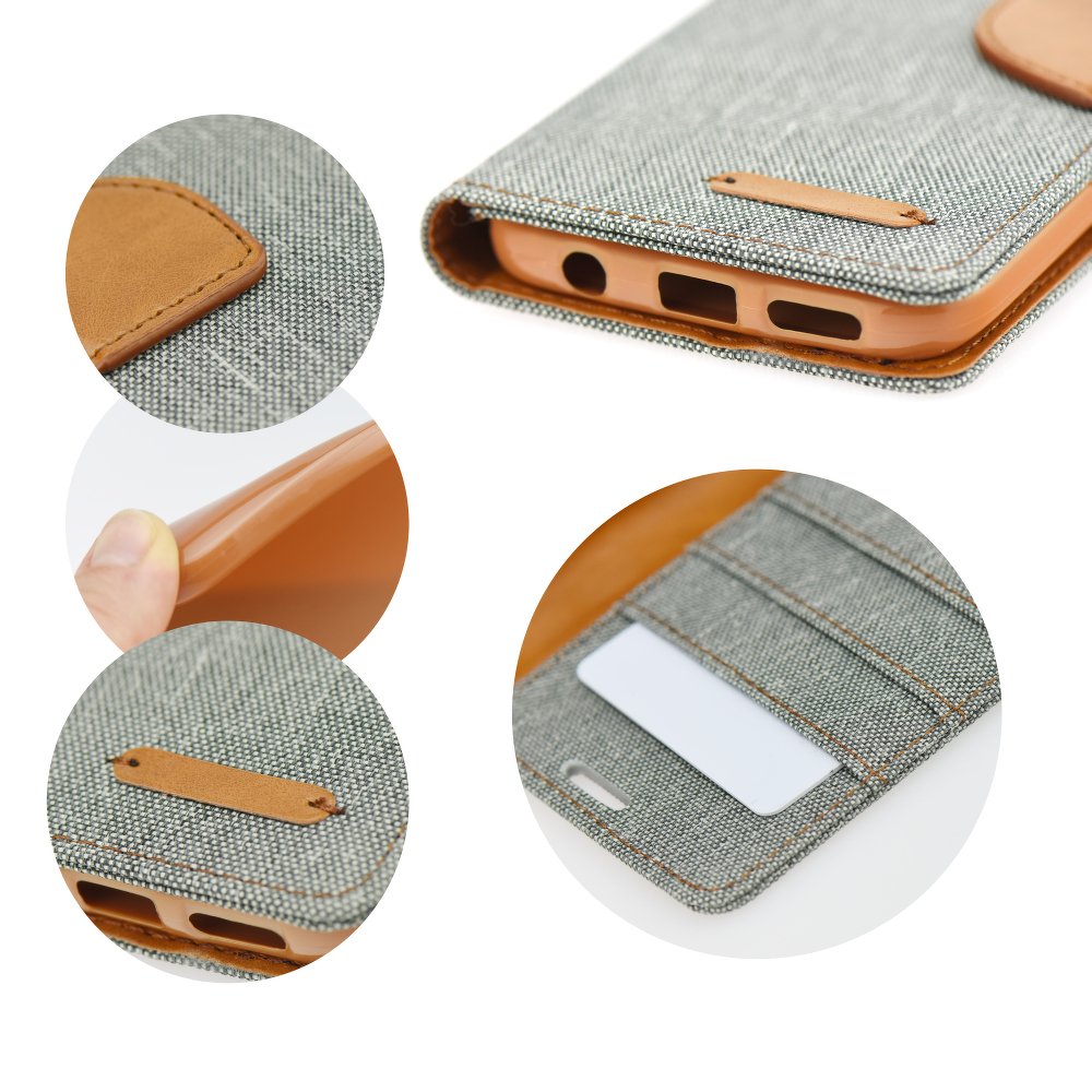 Puzdro Canvas Book sivé – Huawei P20 Lite | Kryty na mobil Kryty na mobil | Puzdro Canvas Book sivé – Huawei P20 Lite | Kryty na mobil