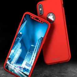 Kryty na mobil | Puzdro iPaky 360 Protection Full Body červené + Tvrdené sklo – iPhone 6/6S | Kryty na mobil