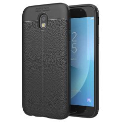 Kryty na mobil | Zadný kryt litchi pattern čierny – Samsung Galaxy J5 2017 | Kryty na mobil