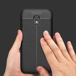 Kryty na mobil | Zadný kryt litchi pattern čierny – Samsung Galaxy J5 2017 | Kryty na mobil