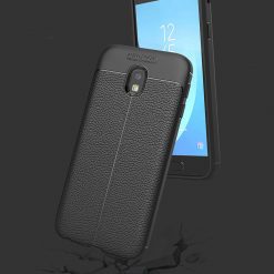 Kryty na mobil | Zadný kryt litchi pattern čierny – Samsung Galaxy J5 2017 | Kryty na mobil