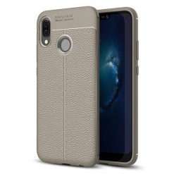 Kryty na mobil | Zadný kryt litchi pattern sivý – Huawei P20 Lite | Kryty na mobil