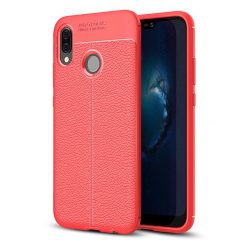 Kryty na mobil | Zadný kryt litchi pattern červený – Huawei P20 Lite | Kryty na mobil