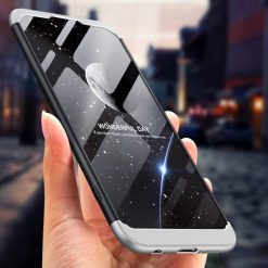 Kryty na mobil | Puzdro 360 Protection čierno-strieborné – Huawei P20 Lite | Kryty na mobil