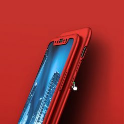 Kryty na mobil | Puzdro iPaky 360 Protection Full Body červené + Tvrdené sklo – iPhone 5/5S/SE | Kryty na mobil