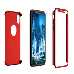Kryty na mobil | Puzdro iPaky 360 Protection Full Body červené + Tvrdené sklo – iPhone 5/5S/SE | Kryty na mobil