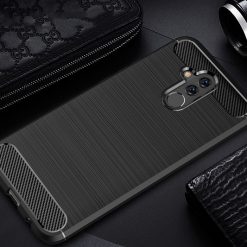 Kryty na mobil | Pevný kryt Carbon čierny – Huawei Mate 20 lite | Kryty na mobil