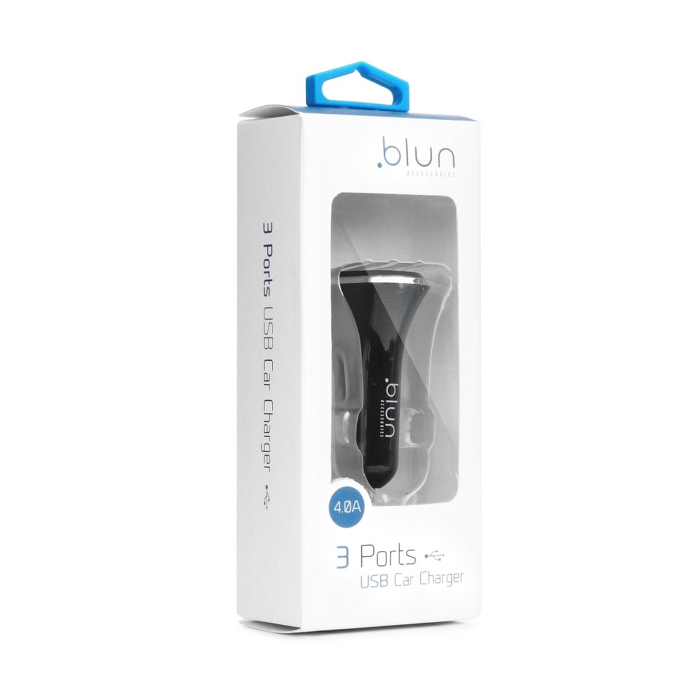 Nabíjačka do auta Blun na 3 USB čierna | Kryty na mobil Kryty na mobil | Nabíjačka do auta Blun na 3 USB čierna | Kryty na mobil