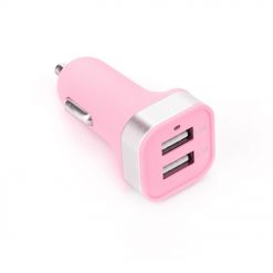 Kryty na mobil | Nabíjačka do auta na 2 USB ružová | Kryty na mobil