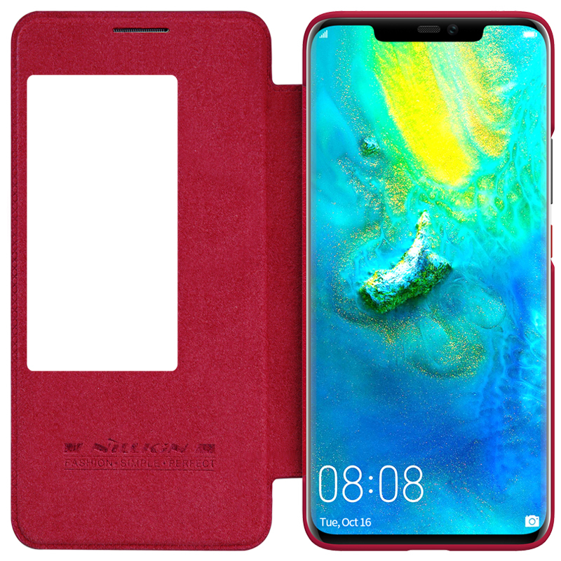 Knižkové puzdro Nillkin Qin eco leather červené – Huawei Mate 20 Pro | Kryty na mobil Kryty na mobil | Knižkové puzdro Nillkin Qin eco leather červené – Huawei Mate 20 Pro | Kryty na mobil