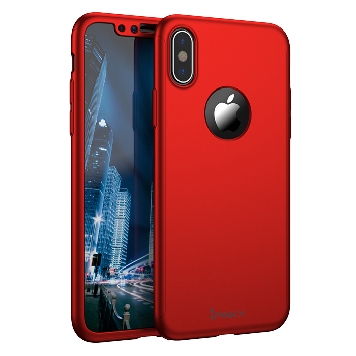 Puzdro iPaky 360 Protection Full Body červené + Tvrdené sklo – iPhone X / XS | Kryty na mobil Kryty na mobil | Puzdro iPaky 360 Protection Full Body červené + Tvrdené sklo – iPhone X / XS | Kryty na mobil