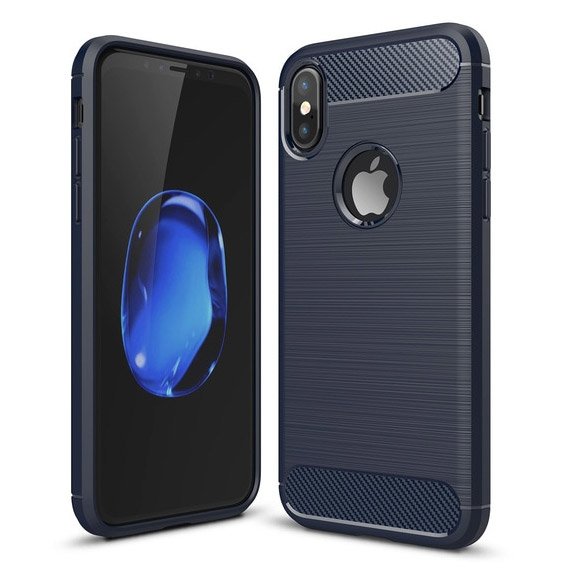 Zadný kryt Carbon case modrý – iPhone X / XS | Kryty na mobil Kryty na mobil | Zadný kryt Carbon case modrý – iPhone X / XS | Kryty na mobil