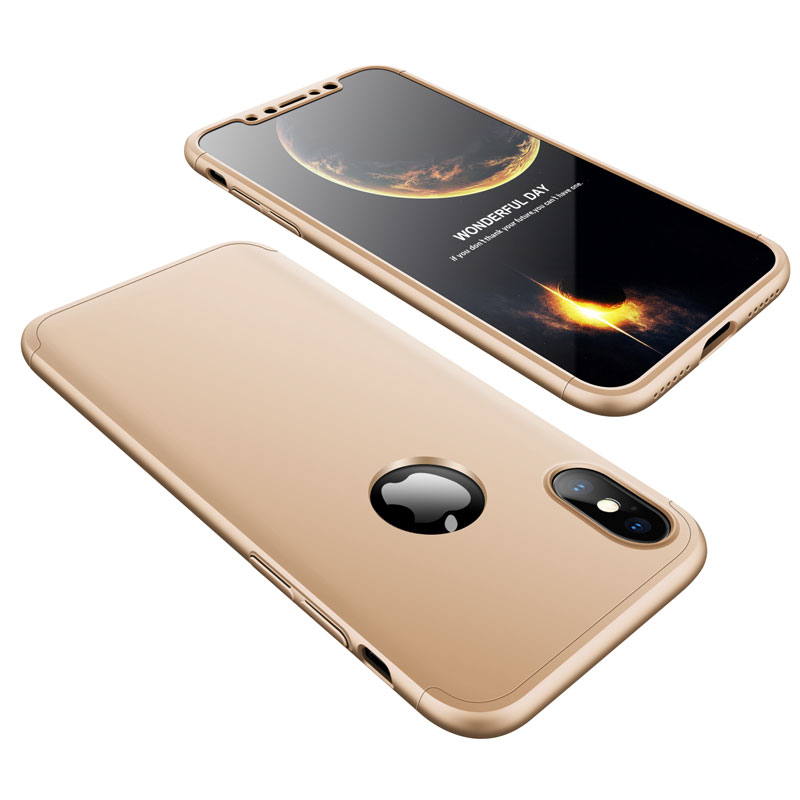 Puzdro 360 Protection zlaté – iPhone X / XS | Kryty na mobil Kryty na mobil | Puzdro 360 Protection zlaté – iPhone X / XS | Kryty na mobil