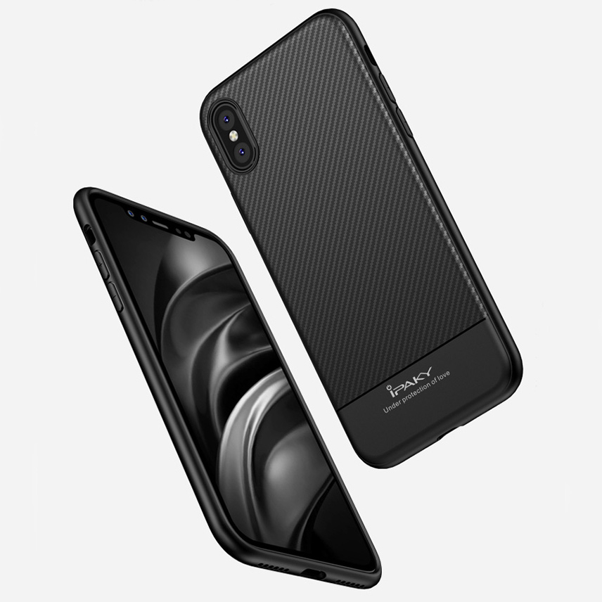 Zadný kryt iPaky Carbon Fiber čierny – iPhone X / XS | Kryty na mobil Kryty na mobil | Zadný kryt iPaky Carbon Fiber čierny – iPhone X / XS | Kryty na mobil