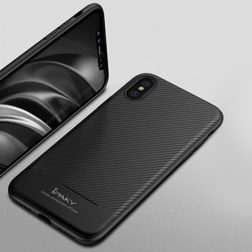 Zadný kryt iPaky Carbon Fiber čierny – iPhone X / XS | Kryty na mobil Kryty na mobil | Zadný kryt iPaky Carbon Fiber čierny – iPhone X / XS | Kryty na mobil