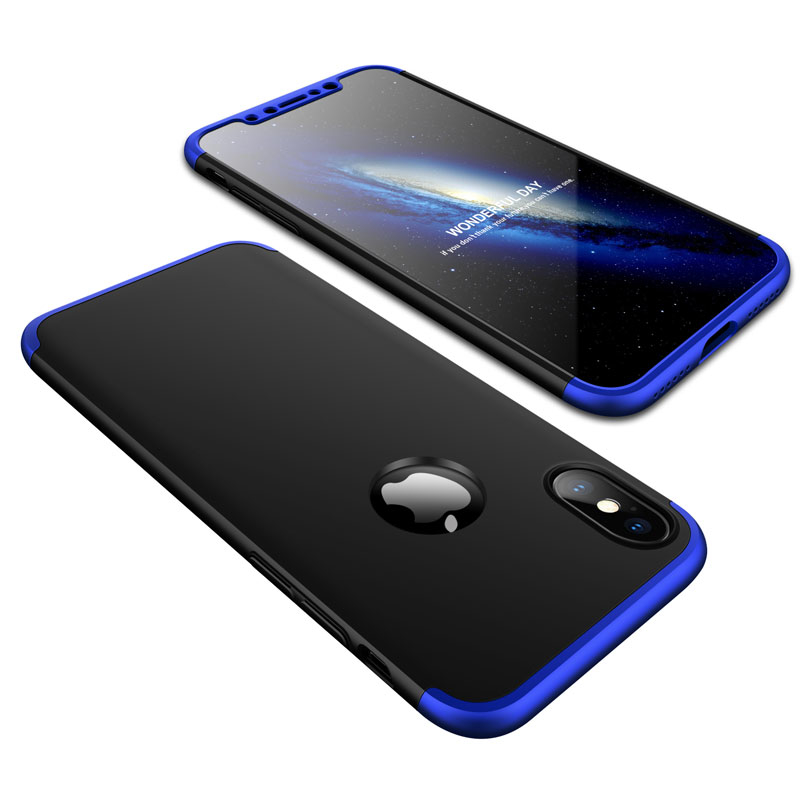Puzdro 360 Protection čierne-modré – iPhone X / XS | Kryty na mobil Kryty na mobil | Puzdro 360 Protection čierne-modré – iPhone X / XS | Kryty na mobil