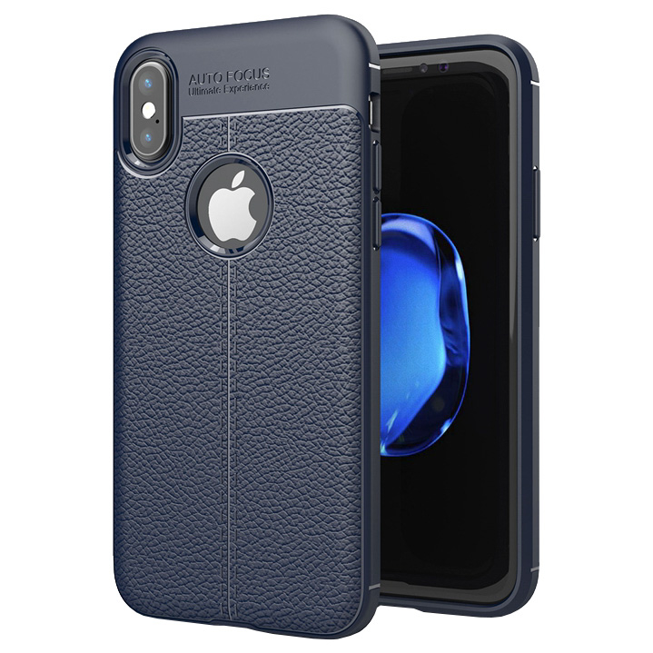 Zadný kryt litchi pattern modrý – iPhone X / XS | Kryty na mobil Kryty na mobil | Zadný kryt litchi pattern modrý – iPhone X / XS | Kryty na mobil
