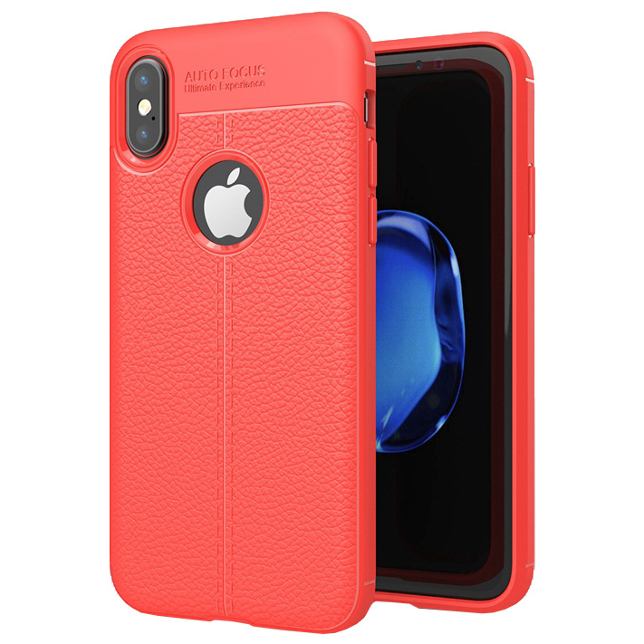 Zadný kryt litchi pattern červený – iPhone X / XS | Kryty na mobil Kryty na mobil | Zadný kryt litchi pattern červený – iPhone X / XS | Kryty na mobil