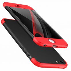 Kryty na mobil | Puzdro 360 Protection červeno-čierne – iPhone 5 / 5S / SE | Kryty na mobil
