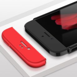 Kryty na mobil | Puzdro 360 Protection červeno-čierne – iPhone 5 / 5S / SE | Kryty na mobil