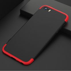 Kryty na mobil | Puzdro 360 Protection červeno-čierne – iPhone 5 / 5S / SE | Kryty na mobil