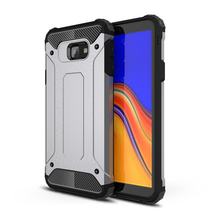 Odolný kryt Hybrid Armor strieborný – Samsung Galaxy J4+ (J4 Plus) | Kryty na mobil Kryty na mobil | Odolný kryt Hybrid Armor strieborný – Samsung Galaxy J4+ (J4 Plus) | Kryty na mobil