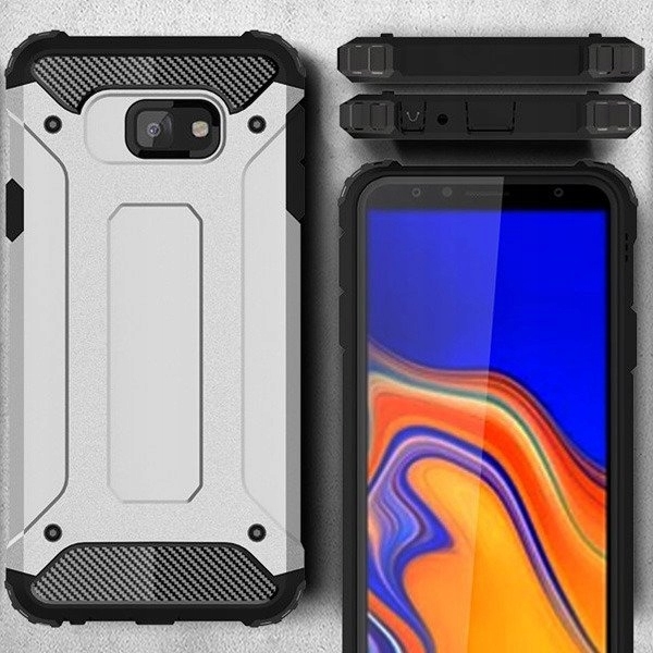 Odolný kryt Hybrid Armor strieborný – Samsung Galaxy J4+ (J4 Plus) | Kryty na mobil Kryty na mobil | Odolný kryt Hybrid Armor strieborný – Samsung Galaxy J4+ (J4 Plus) | Kryty na mobil