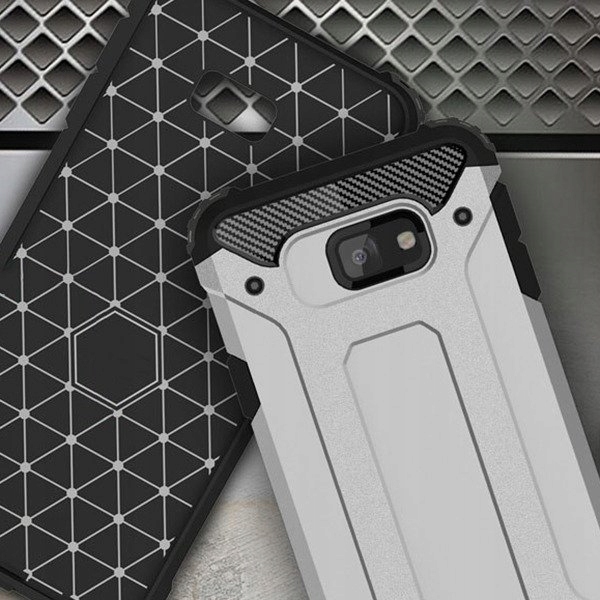 Odolný kryt Hybrid Armor strieborný – Samsung Galaxy J4+ (J4 Plus) | Kryty na mobil Kryty na mobil | Odolný kryt Hybrid Armor strieborný – Samsung Galaxy J4+ (J4 Plus) | Kryty na mobil
