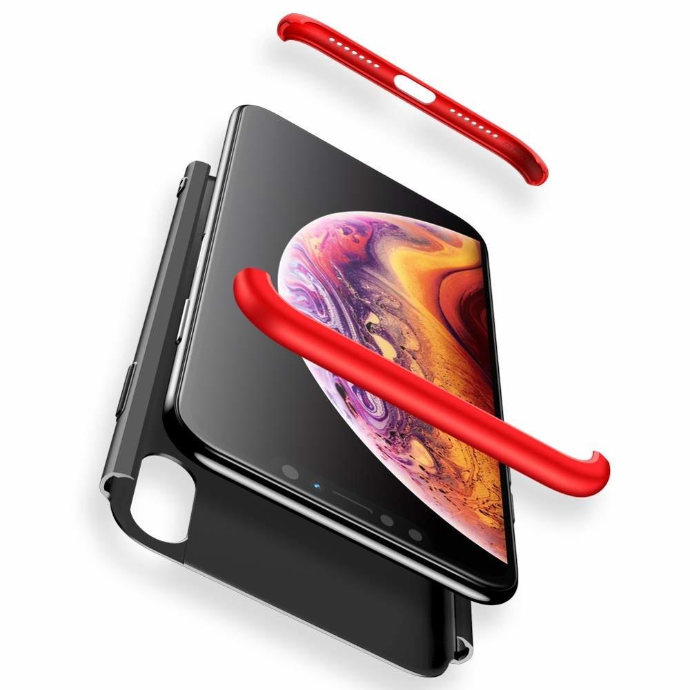 Puzdro 360 Protection červeno-čierne s dierou na Apple logo – iPhone Xr | Kryty na mobil Kryty na mobil | Puzdro 360 Protection červeno-čierne s dierou na Apple logo – iPhone Xr | Kryty na mobil