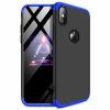 Kryty na mobil | Puzdro 360 Protection strieborno-čierne s dierou na Apple logo – iPhone Xr | Kryty na mobil