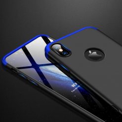 Puzdro 360 Protection modro-čierne s dierou na Apple logo – iPhone Xr | Kryty na mobil Kryty na mobil | Puzdro 360 Protection modro-čierne s dierou na Apple logo – iPhone Xr | Kryty na mobil