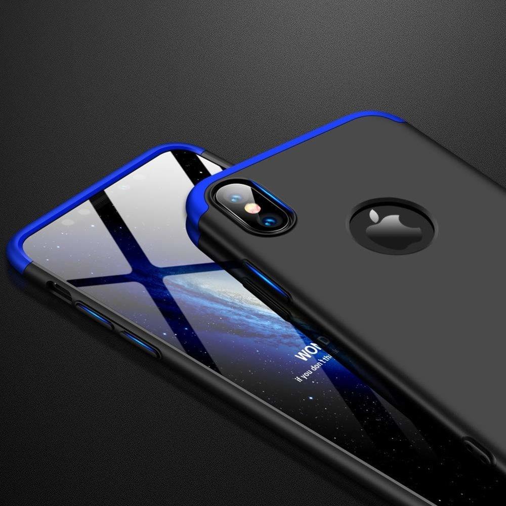 Puzdro 360 Protection modro-čierne s dierou na Apple logo – iPhone Xr | Kryty na mobil Kryty na mobil | Puzdro 360 Protection modro-čierne s dierou na Apple logo – iPhone Xr | Kryty na mobil