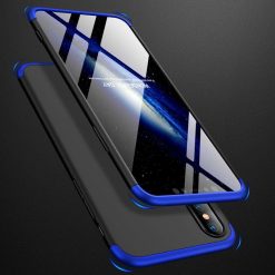 Puzdro 360 Protection modro-čierne s dierou na Apple logo – iPhone Xr | Kryty na mobil Kryty na mobil | Puzdro 360 Protection modro-čierne s dierou na Apple logo – iPhone Xr | Kryty na mobil