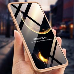 Puzdro 360 Protection zlaté s dierou na Apple logo – iPhone Xr | Kryty na mobil Kryty na mobil | Puzdro 360 Protection zlaté s dierou na Apple logo – iPhone Xr | Kryty na mobil