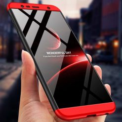 Kryty na mobil | Puzdro 360 Protection červeno-čierne – Samsung Galaxy J4+ (J4 Plus) | Kryty na mobil