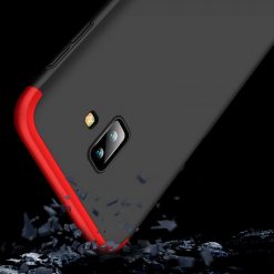 Kryty na mobil | Puzdro 360 Protection červeno-čierne – Samsung Galaxy J6+ (J6 Plus) | Kryty na mobil