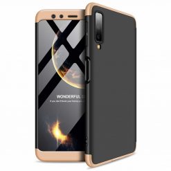 Kryty na mobil | Puzdro 360 Protection zlato-čierne – Samsung Galaxy A7 2018 (A750) | Kryty na mobil