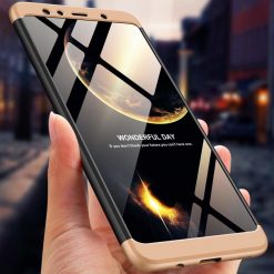 Kryty na mobil | Puzdro 360 Protection zlato-čierne – Samsung Galaxy A7 2018 (A750) | Kryty na mobil