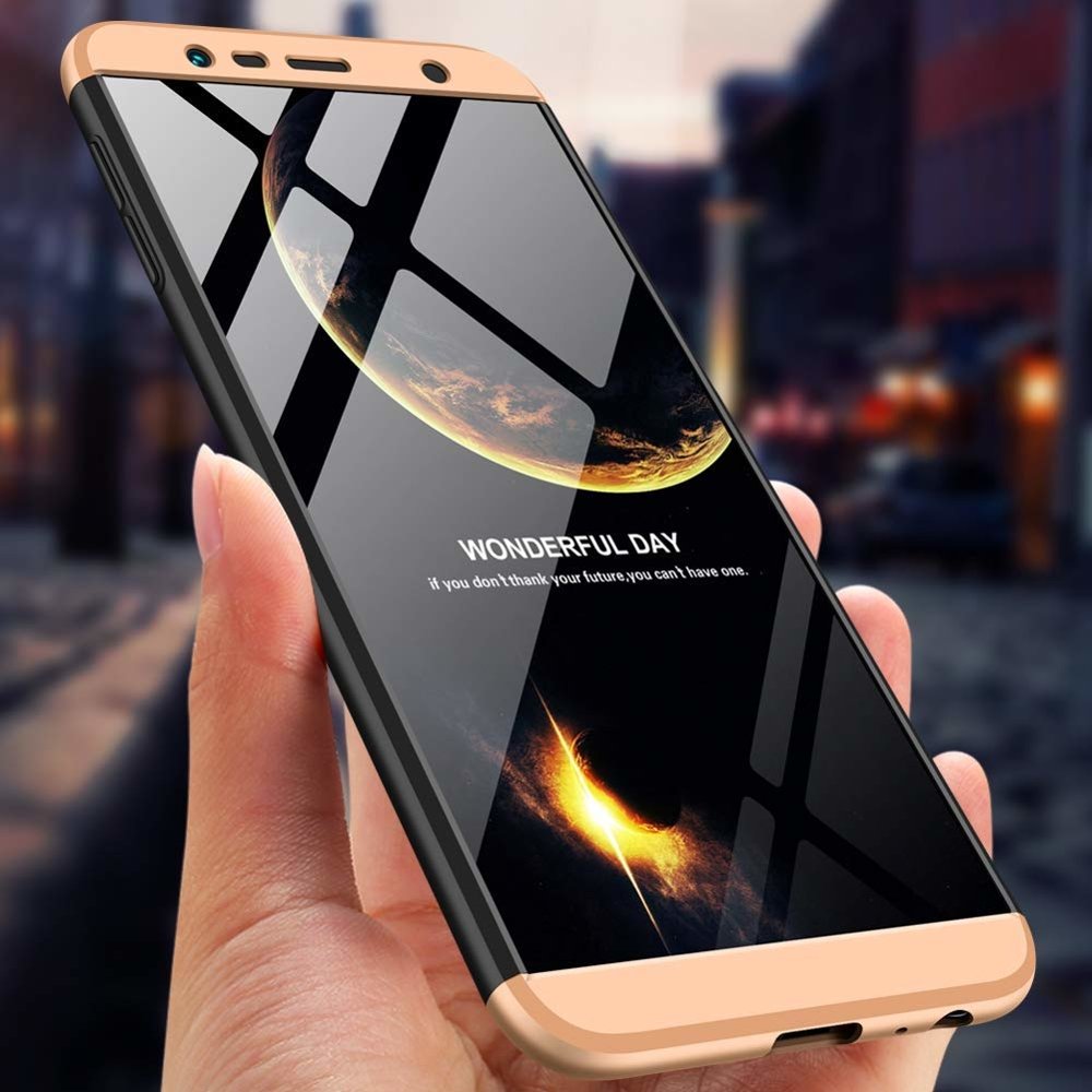 Puzdro 360 Protection zlato-čierne – Samsung Galaxy J4+ (J4 Plus) | Kryty na mobil Kryty na mobil | Puzdro 360 Protection zlato-čierne – Samsung Galaxy J4+ (J4 Plus) | Kryty na mobil