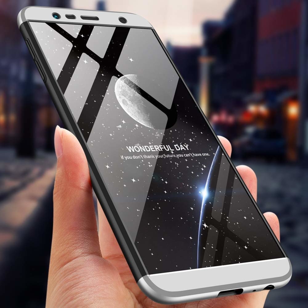 Puzdro 360 Protection čierno-strieborné – Samsung Galaxy J4+ (J4 Plus) | Kryty na mobil Kryty na mobil | Puzdro 360 Protection čierno-strieborné – Samsung Galaxy J4+ (J4 Plus) | Kryty na mobil