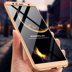 Kryty na mobil | Puzdro 360 Protection zlaté – Samsung Galaxy J4+ (J4 Plus) | Kryty na mobil