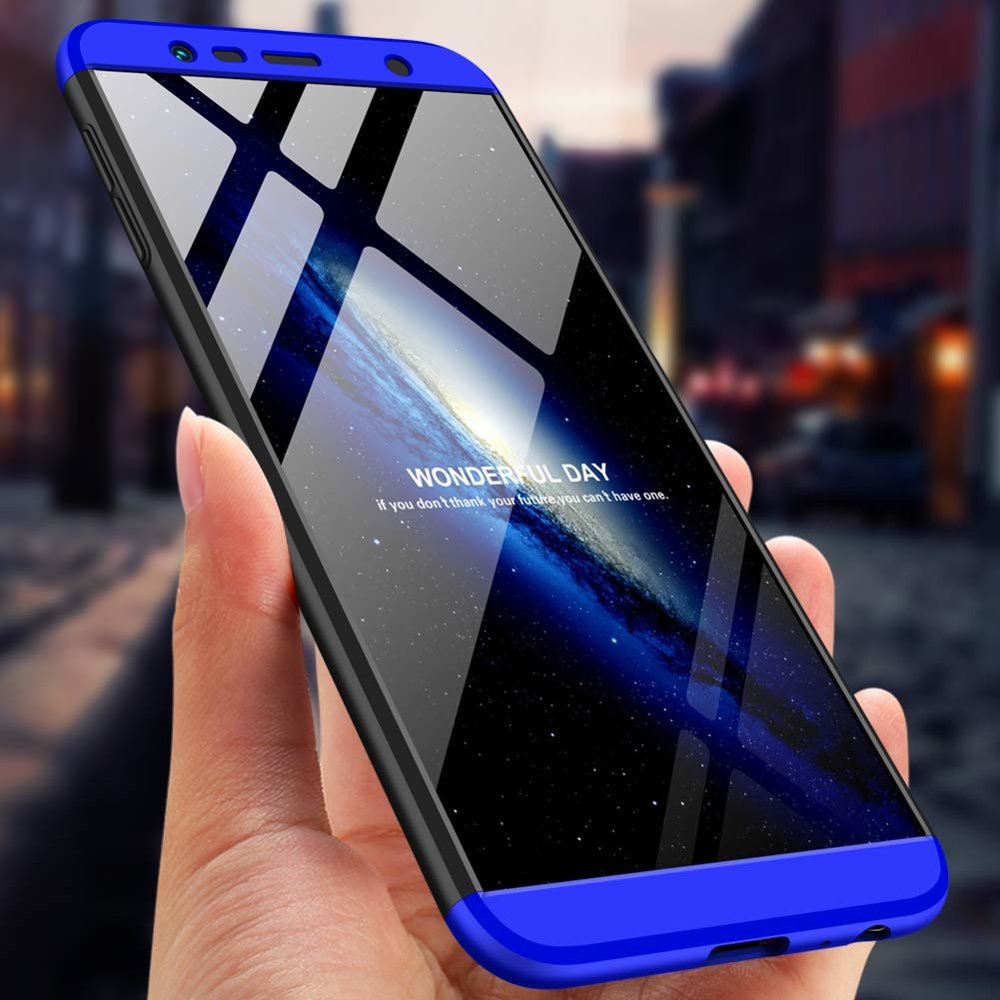 Puzdro 360 Protection modro-čierne – Samsung Galaxy J6+ (J6 Plus) | Kryty na mobil Kryty na mobil | Puzdro 360 Protection modro-čierne – Samsung Galaxy J6+ (J6 Plus) | Kryty na mobil