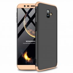 Kryty na mobil | Puzdro 360 Protection zlato-čierne – Samsung Galaxy J6+ (J6 Plus) | Kryty na mobil