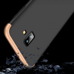 Kryty na mobil | Puzdro 360 Protection zlato-čierne – Samsung Galaxy J6+ (J6 Plus) | Kryty na mobil