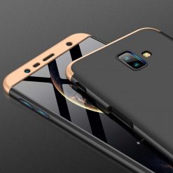 Kryty na mobil | Puzdro 360 Protection zlato-čierne – Samsung Galaxy J6+ (J6 Plus) | Kryty na mobil
