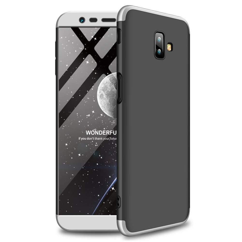 Puzdro 360 Protection strieborno-čierne – Samsung Galaxy J6+ (J6 Plus) | Kryty na mobil Kryty na mobil | Puzdro 360 Protection strieborno-čierne – Samsung Galaxy J6+ (J6 Plus) | Kryty na mobil