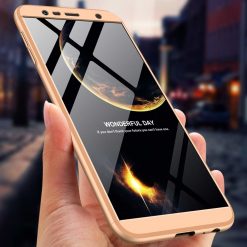 Kryty na mobil | Puzdro 360 Protection zlaté – Samsung Galaxy J6+ (J6 Plus) | Kryty na mobil