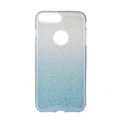 Kryty na mobil | Ligotavý Kryt Forcell Shining transparentno-modrý – iPhone 7 Plus / 8 Plus | Kryty na mobil